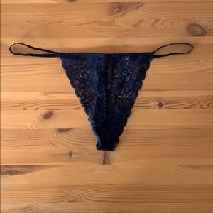NWOT Victoria’s Secret Lace Dark Blue Panty